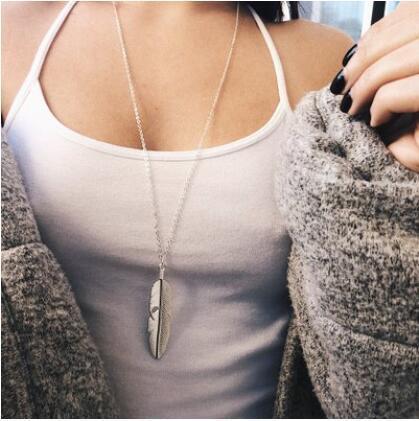Retro Feather Tassel Necklace For Women
