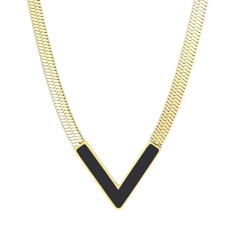 Necklace,stainless Steel,with V Shape ,Only Self-pickup Is Supported, And The Displayed Prices Are All Self-pickup Prices
