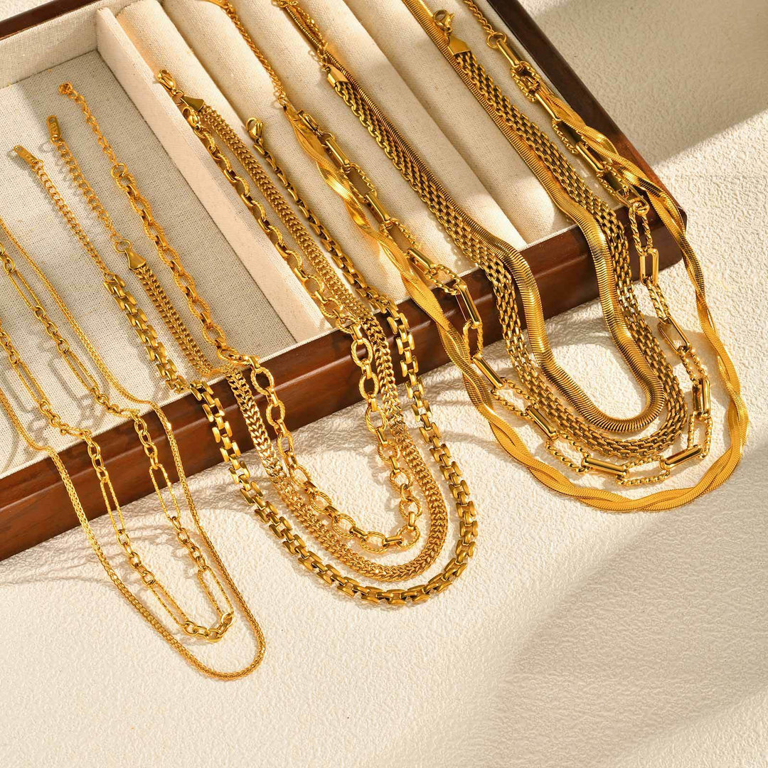 Snake Bones Chain Mesh Twist Necklace