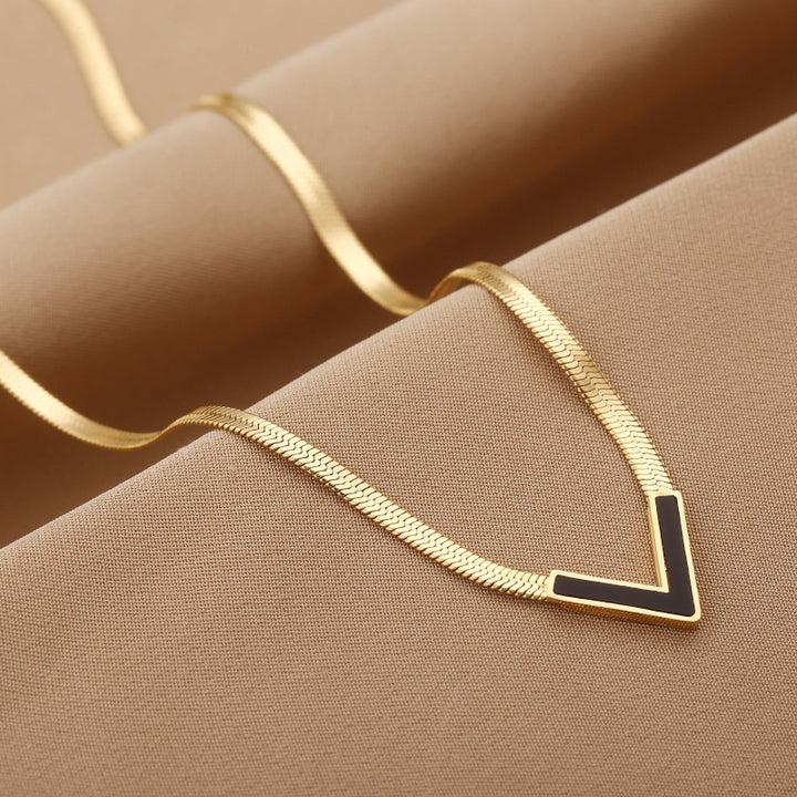 Necklace,stainless Steel,with V Shape ,Only Self-pickup Is Supported, And The Displayed Prices Are All Self-pickup Prices