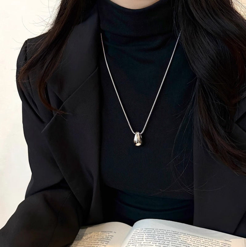 Light Luxury High-grade Accessories Minimalist Water Drop Pendant Necklace For Women