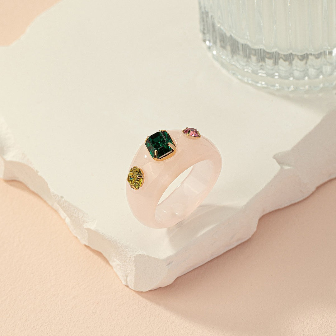 Transparent Exquisite Ring For Women Retro Minority Ornament