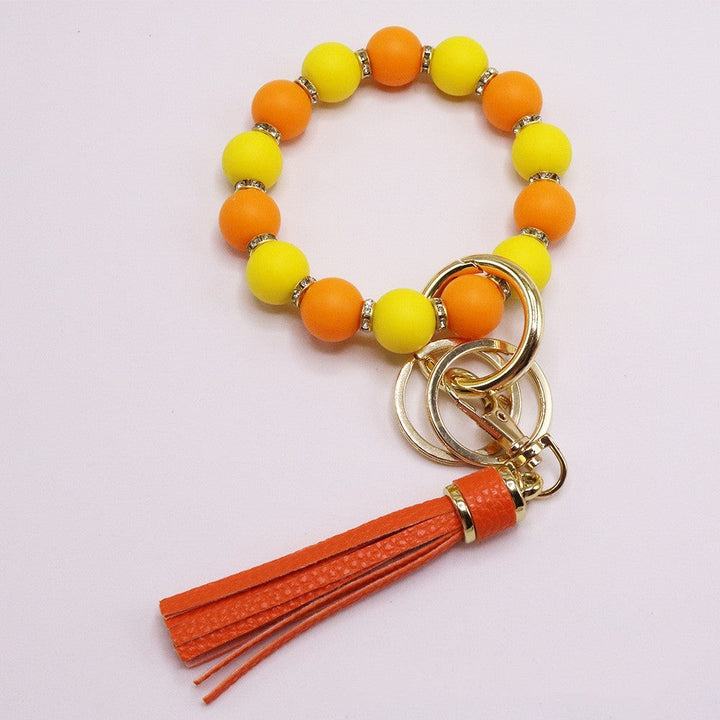 Silicone Beads Key Pendants Bracelet