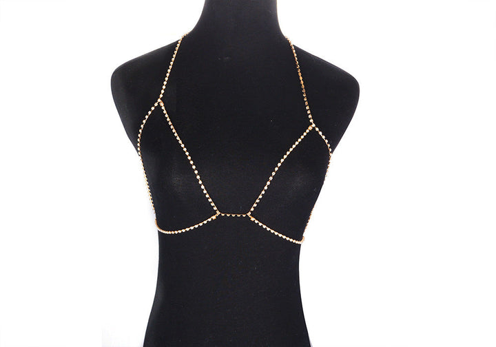 Layered Crystal Body Chains With Ethnic Water Drops And Bohemian Stars Designed For Beachwear Or Bridal Styling In Gold Silver Tones