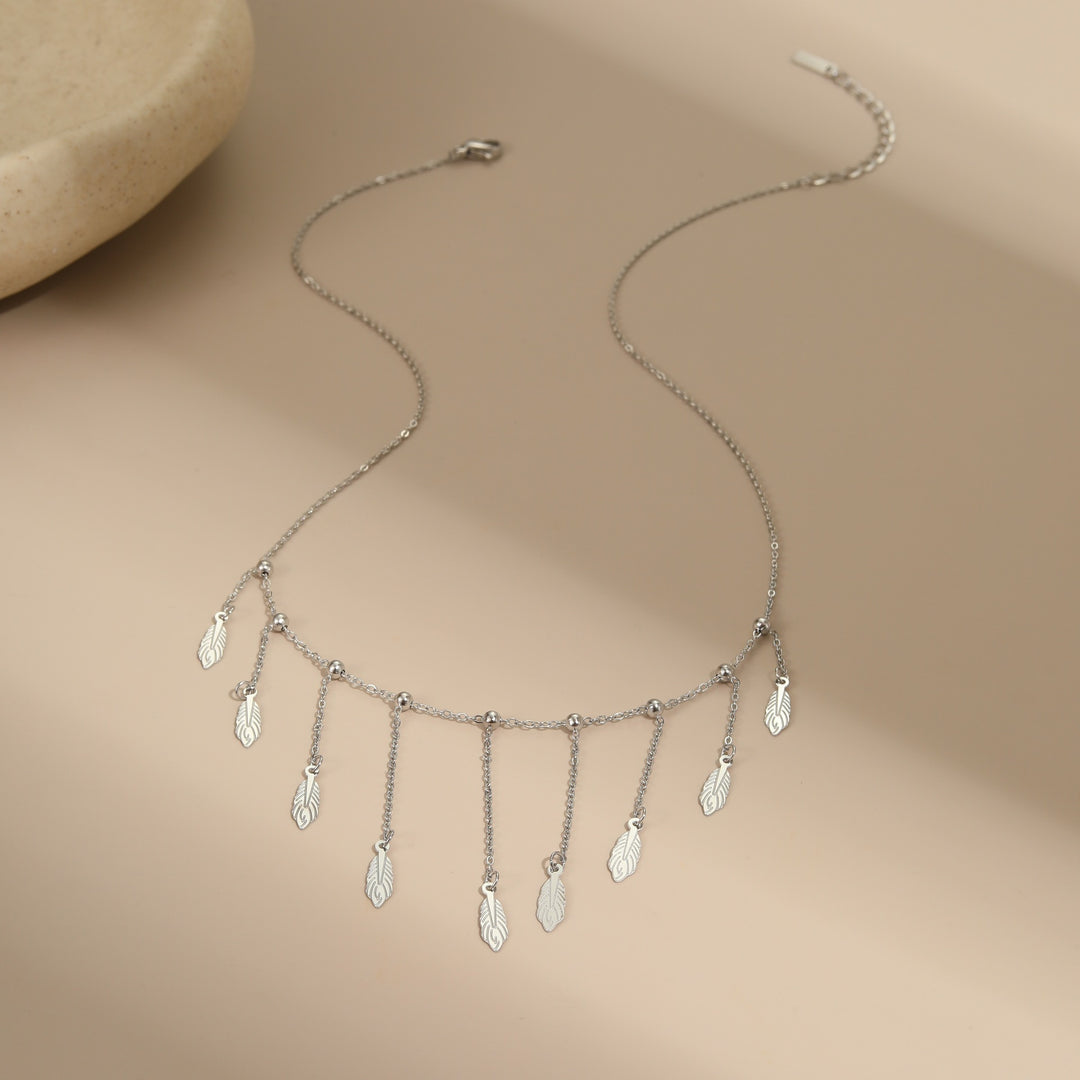 Clavicle Chain Tassel Light Luxury High-grade Titanium Steel