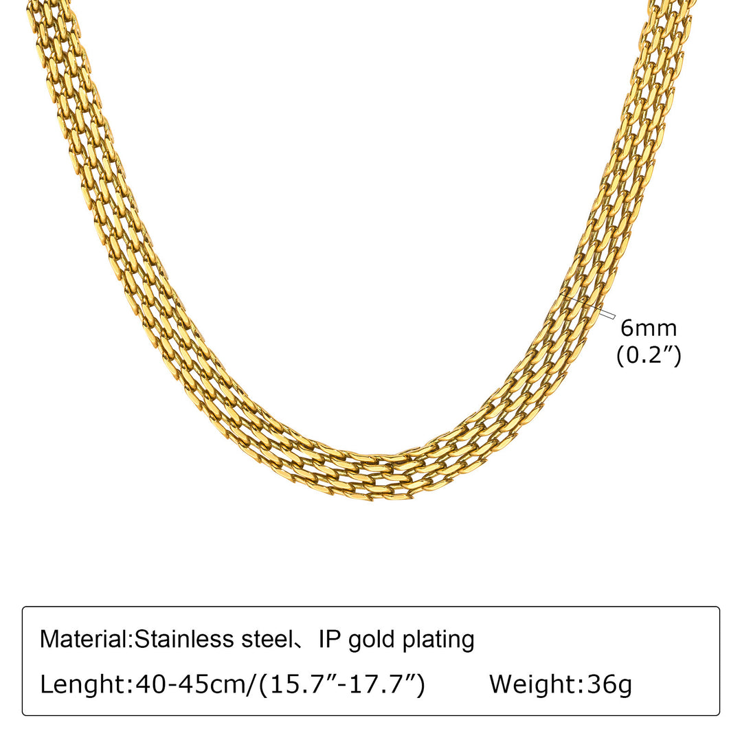 Snake Bones Chain Mesh Twist Necklace