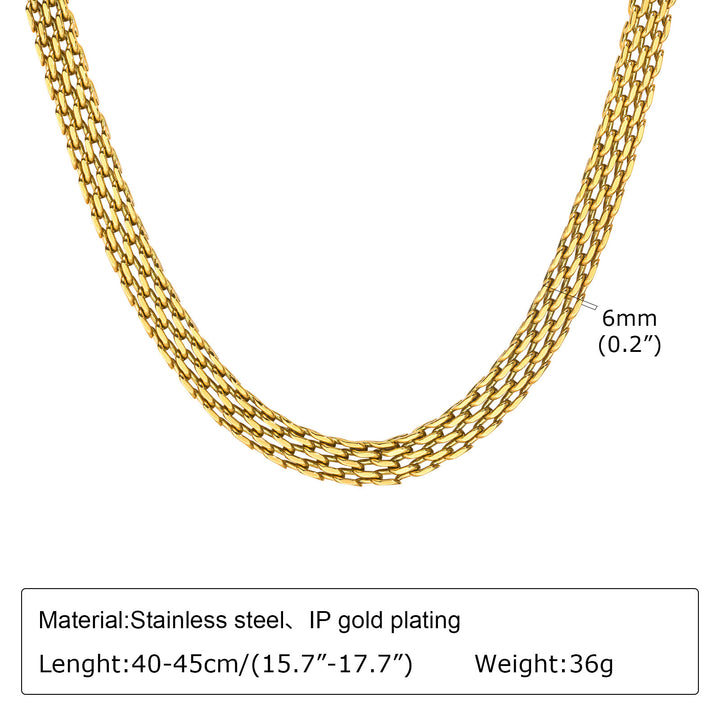 Snake Bones Chain Mesh Twist Necklace