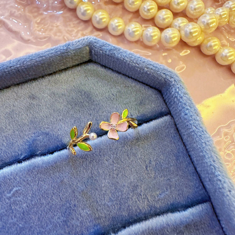 Color Enamel Bow Ring Female Fashion