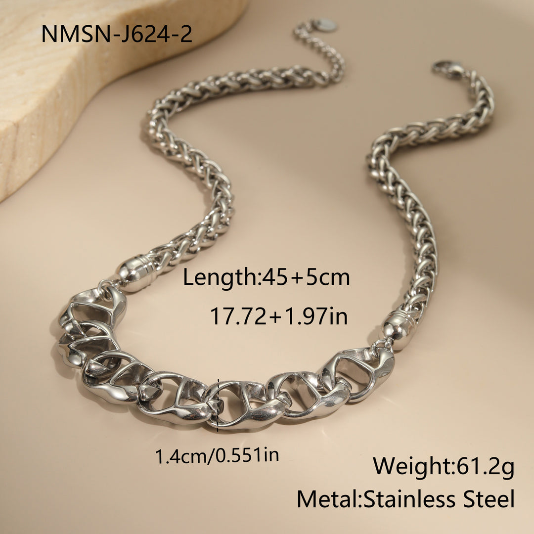 Stainless Steel Necklace, Gold Plated, No Fading, All-matching