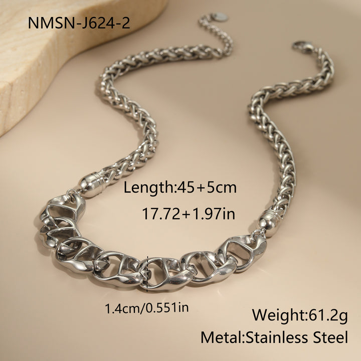 Stainless Steel Necklace, Gold Plated, No Fading, All-matching