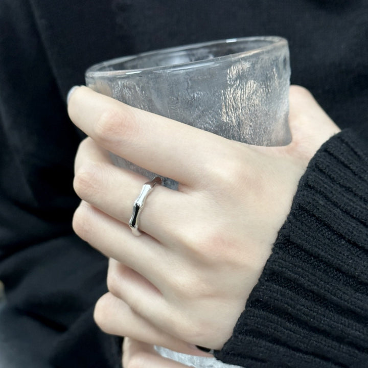 925 Sterling Silver Simple Bracelet Non-fading All-matching Little Finger Ring