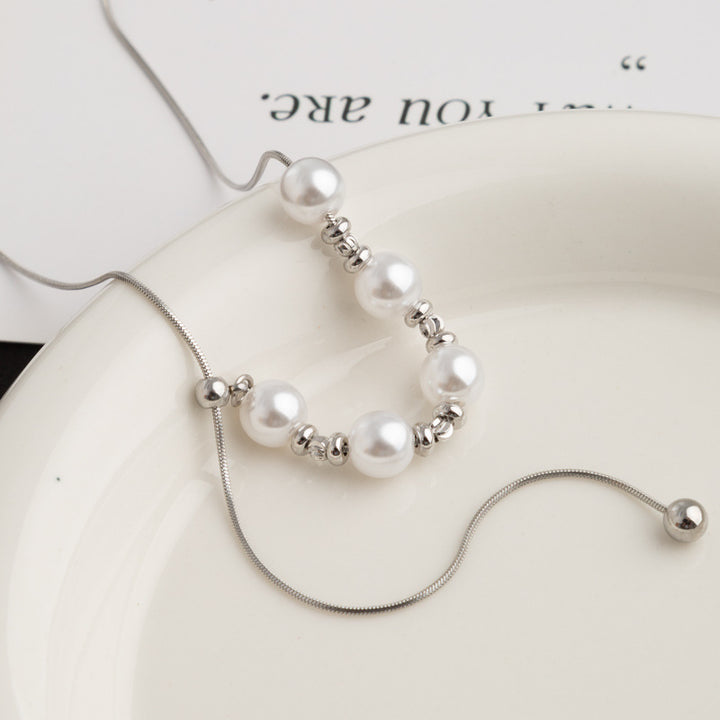 Necklace,stainless Steel,with Pearl,Only Self-pickup Is Supported, And The Displayed Prices Are All Self-pickup Prices