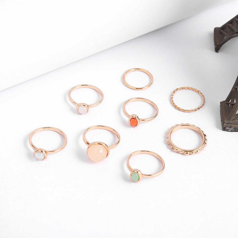 New Fashion Opal Champagne Multicolor Knuckle Ring