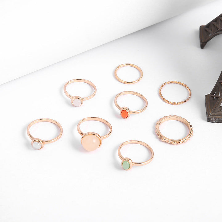 New Fashion Opal Champagne Multicolor Knuckle Ring