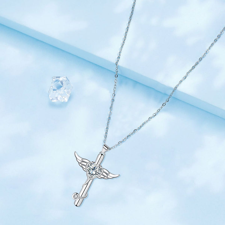Personality Wings Cross Stethoscope Necklace