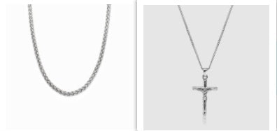 Stainless Steel Cross Pendant Punk Personality Necklace