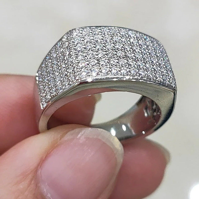 Micro-inlaid Starry Index Finger Ring