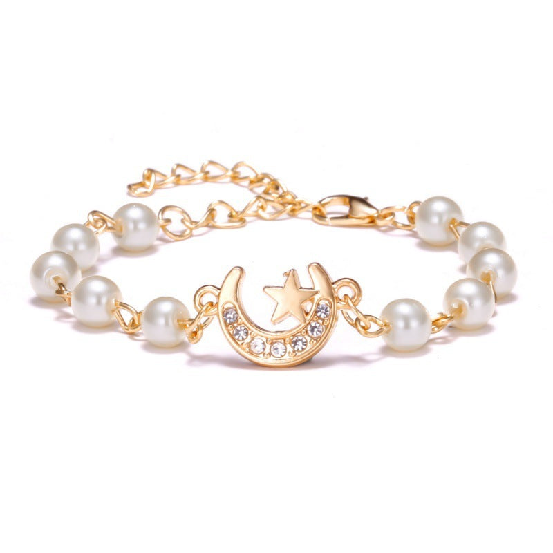 Hollow Rhinestone Pearl Bracelet Multi-style Adjustable