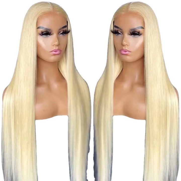 Front Lace Long Straight African Women Wig Head Cover