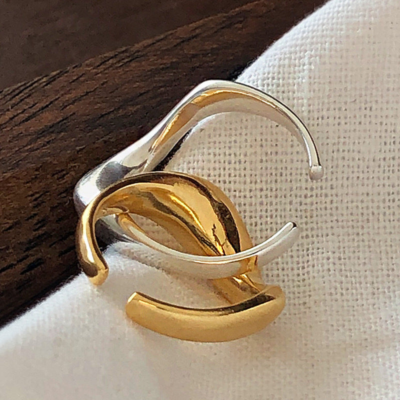 Japanese Classic Irregular Wave Ring Ins Cold Style