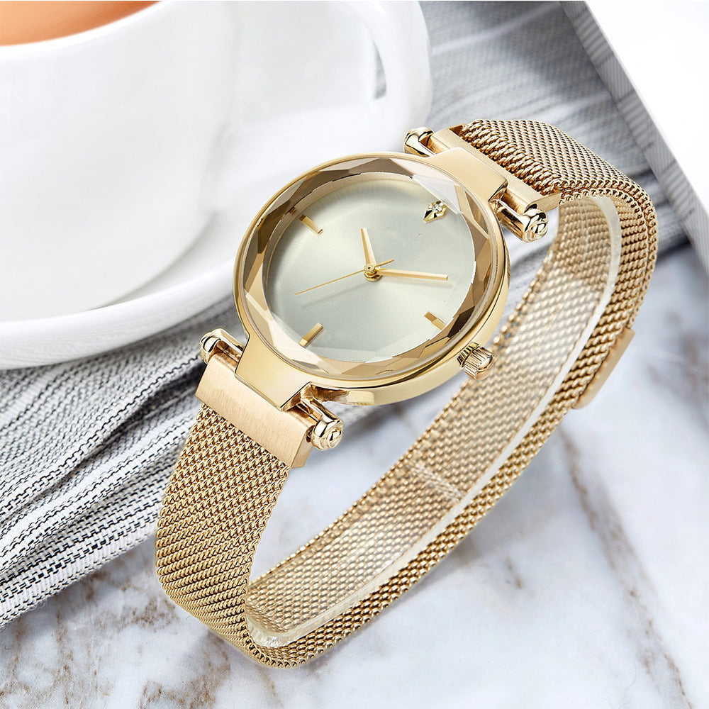 Creative Women's Fashion Creative Net With Quartz Watch