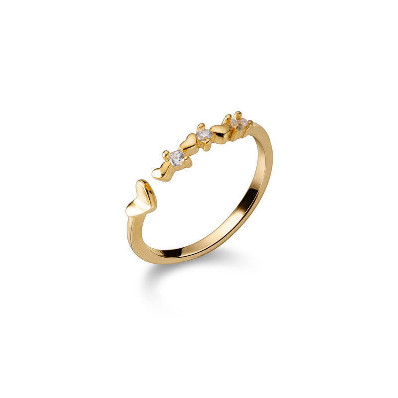 Hollowed Heart Shape Retro Elegant Adjustable