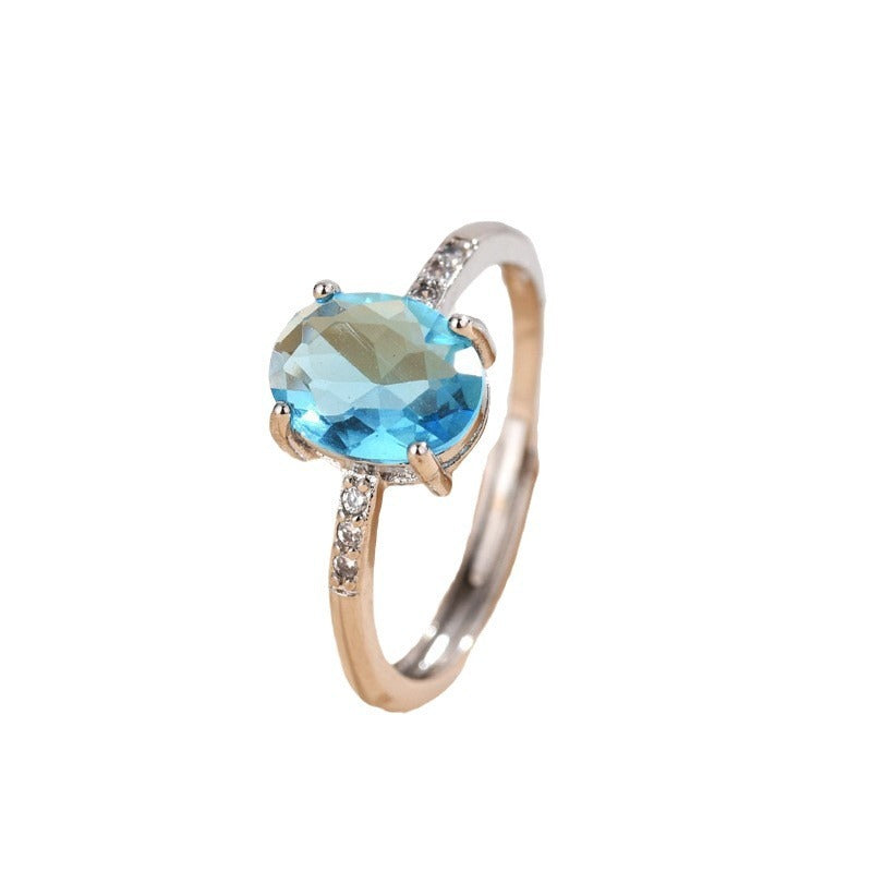 Niche High-grade Trendy Micro-inlaid Open Ring