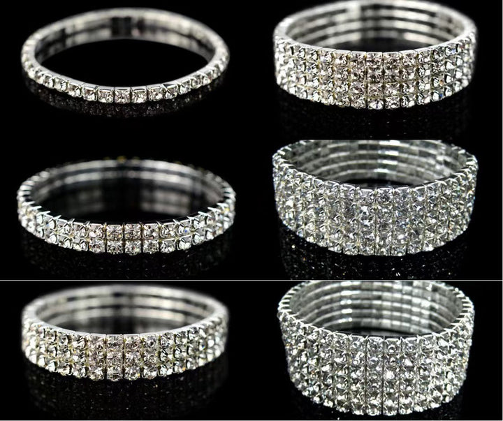 Versatile Diamond Full Diamond Elastic Bracelet