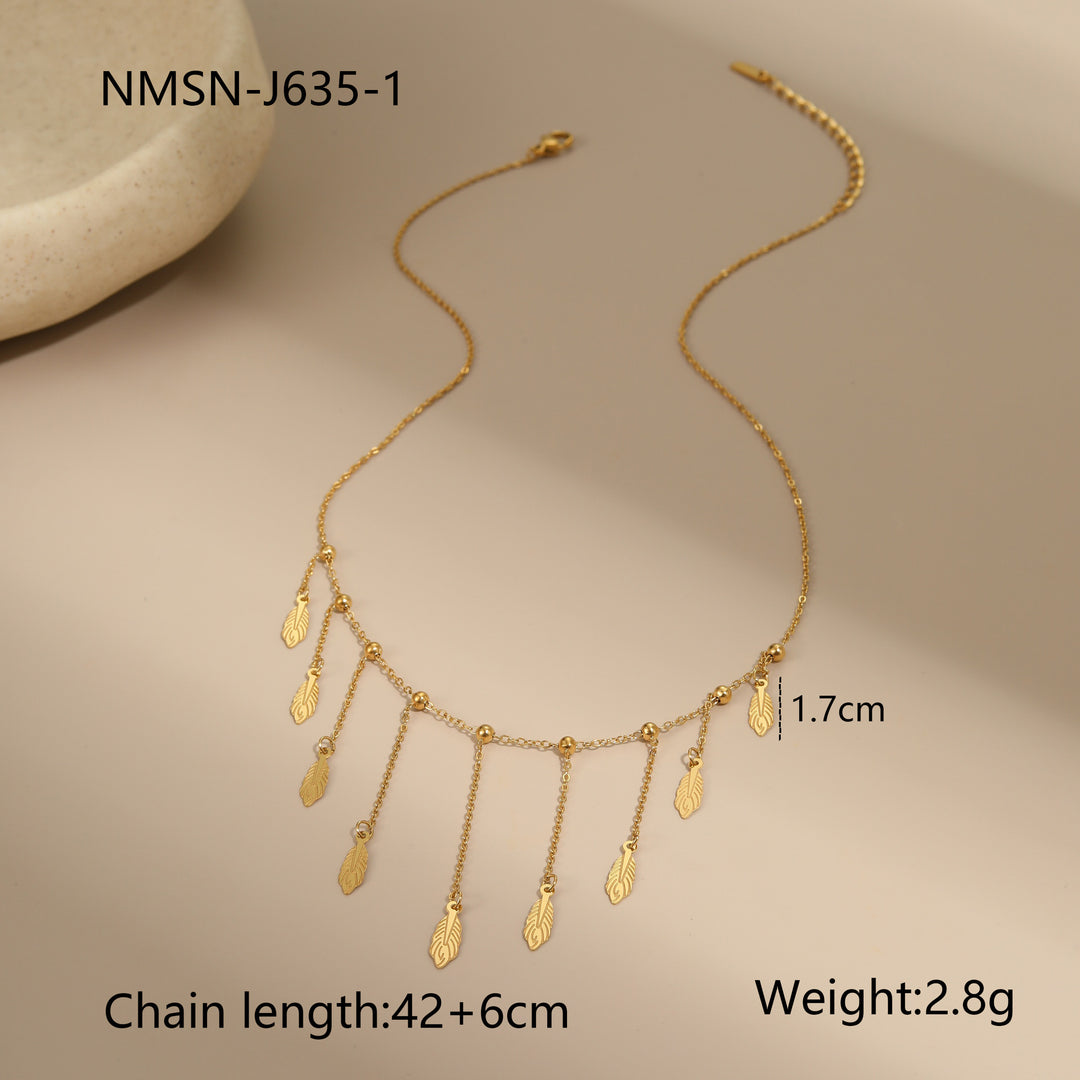 Clavicle Chain Tassel Light Luxury High-grade Titanium Steel