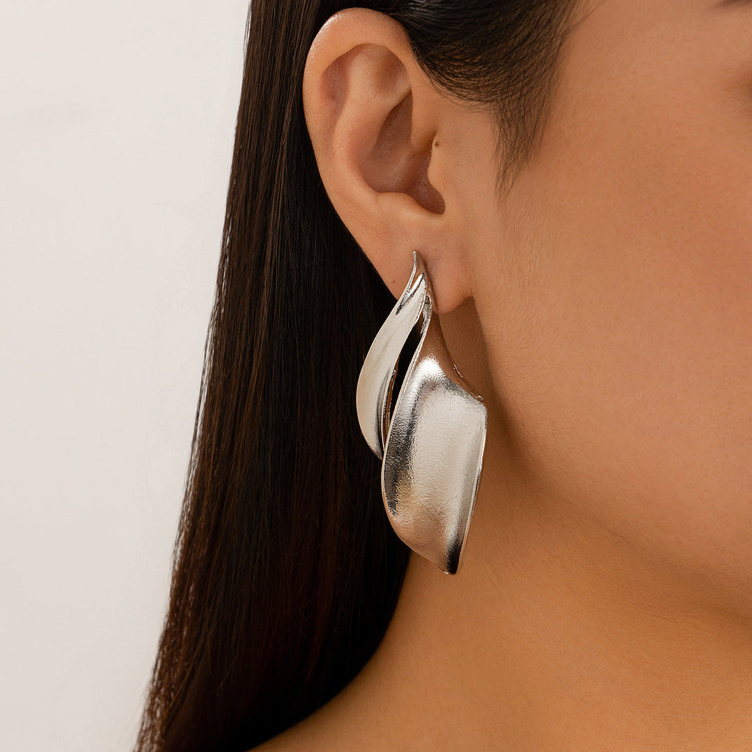Fashion Geometry Pattern Water Drop Earrings Women