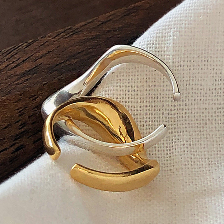 Japanese Classic Irregular Wave Ring Ins Cold Style
