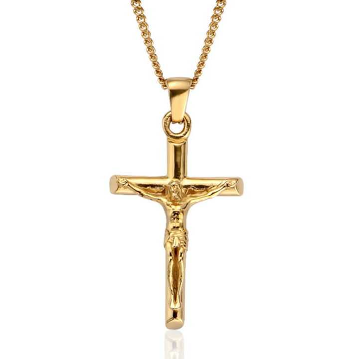 Stainless Steel Cross Pendant Punk Personality Necklace