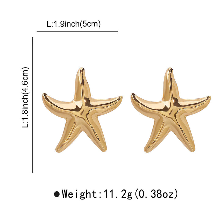 Minority Fashion Metal Starfish Earrings