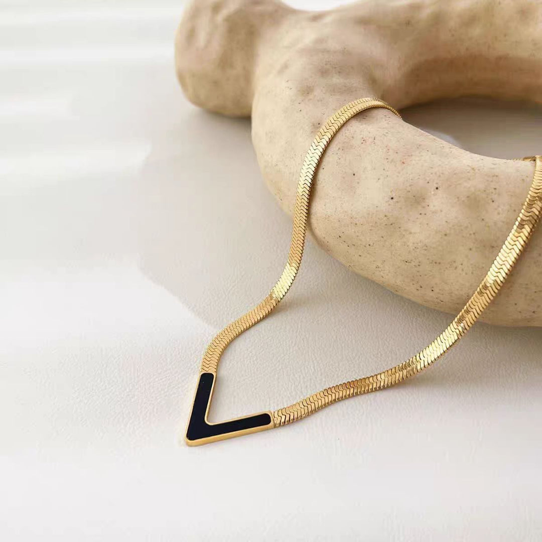 Necklace,stainless Steel,with V Shape ,Only Self-pickup Is Supported, And The Displayed Prices Are All Self-pickup Prices