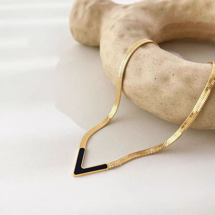 Necklace,stainless Steel,with V Shape ,Only Self-pickup Is Supported, And The Displayed Prices Are All Self-pickup Prices