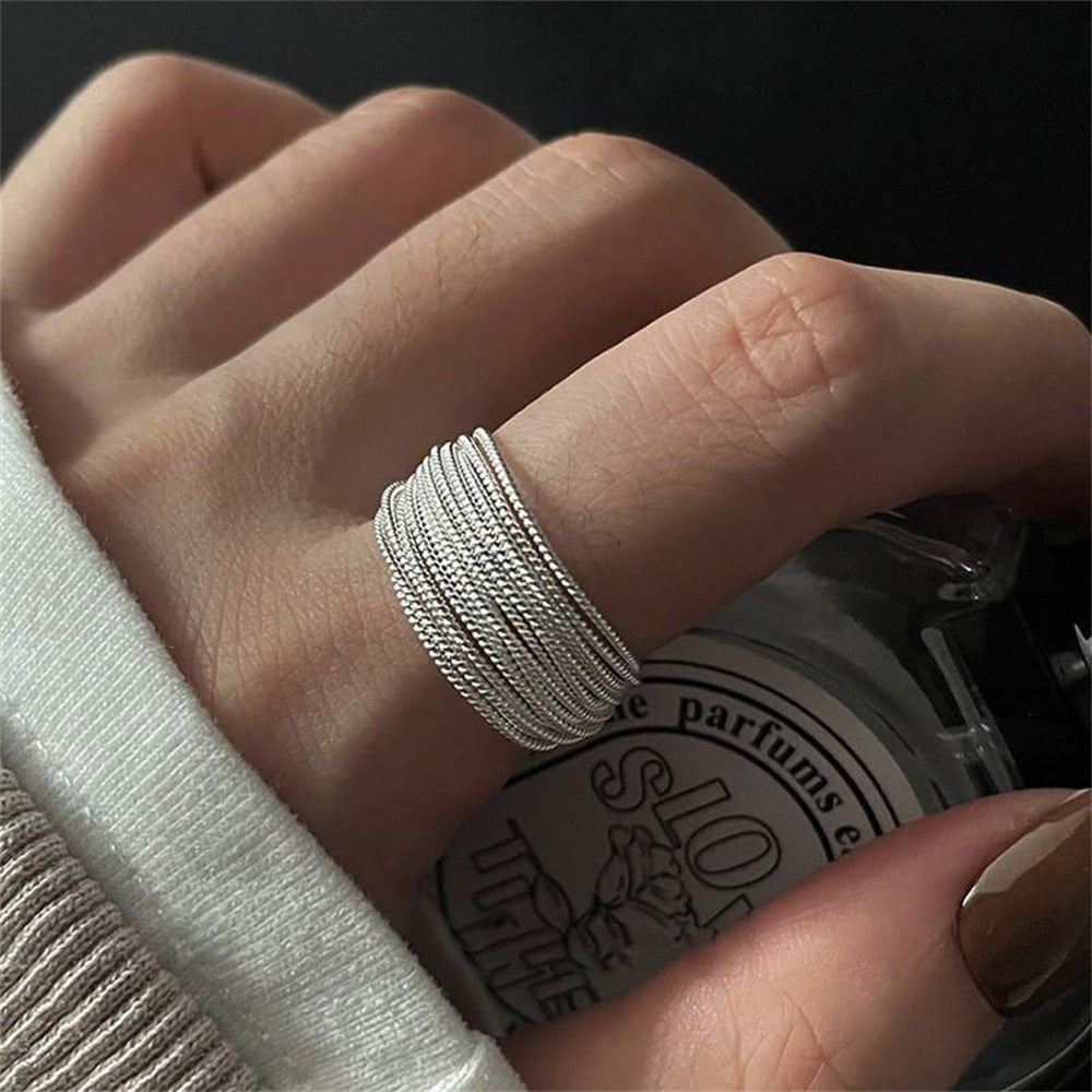 925 Sterling Silver Simple Bracelet Non-fading All-matching Little Finger Ring