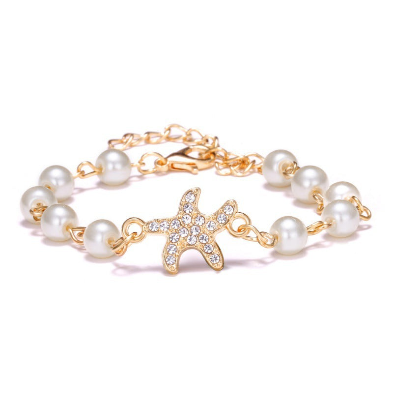 Hollow Rhinestone Pearl Bracelet Multi-style Adjustable