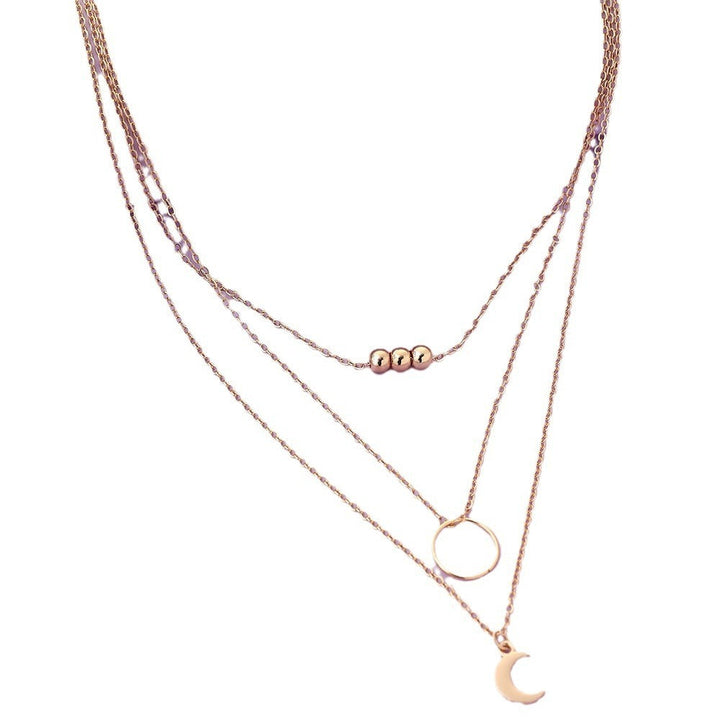 Multi-layer Twin Necklace Women's Small Vertical Stripes